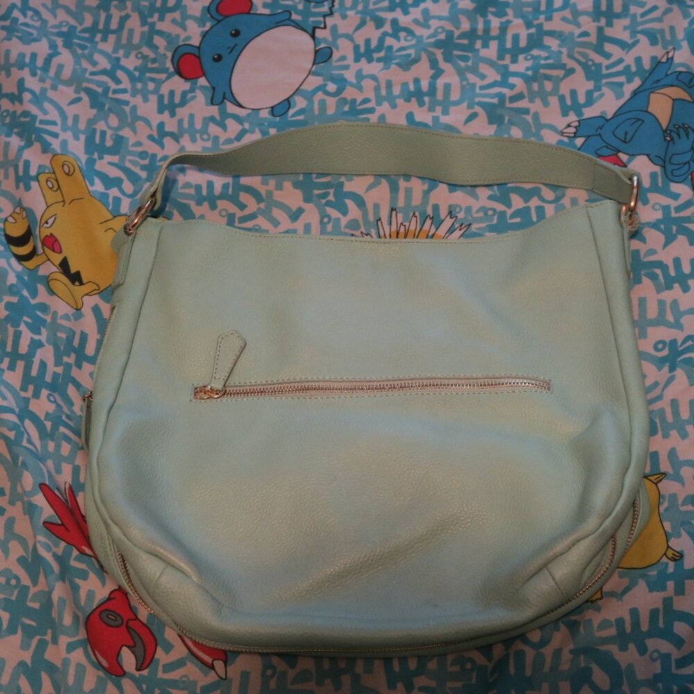 Laggo Taylor Slouchy Leather Hobo Handbag In Mint Green